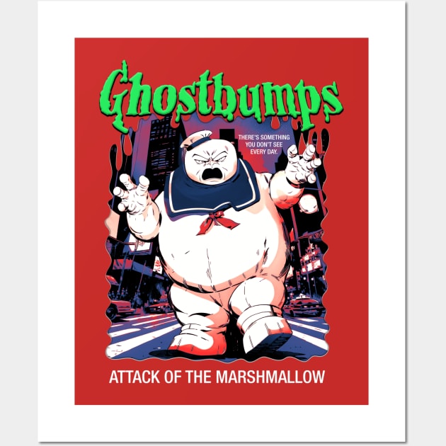 Ghostbumps: Attack Of The Marshmallow Wall Art by MitchLudwig
